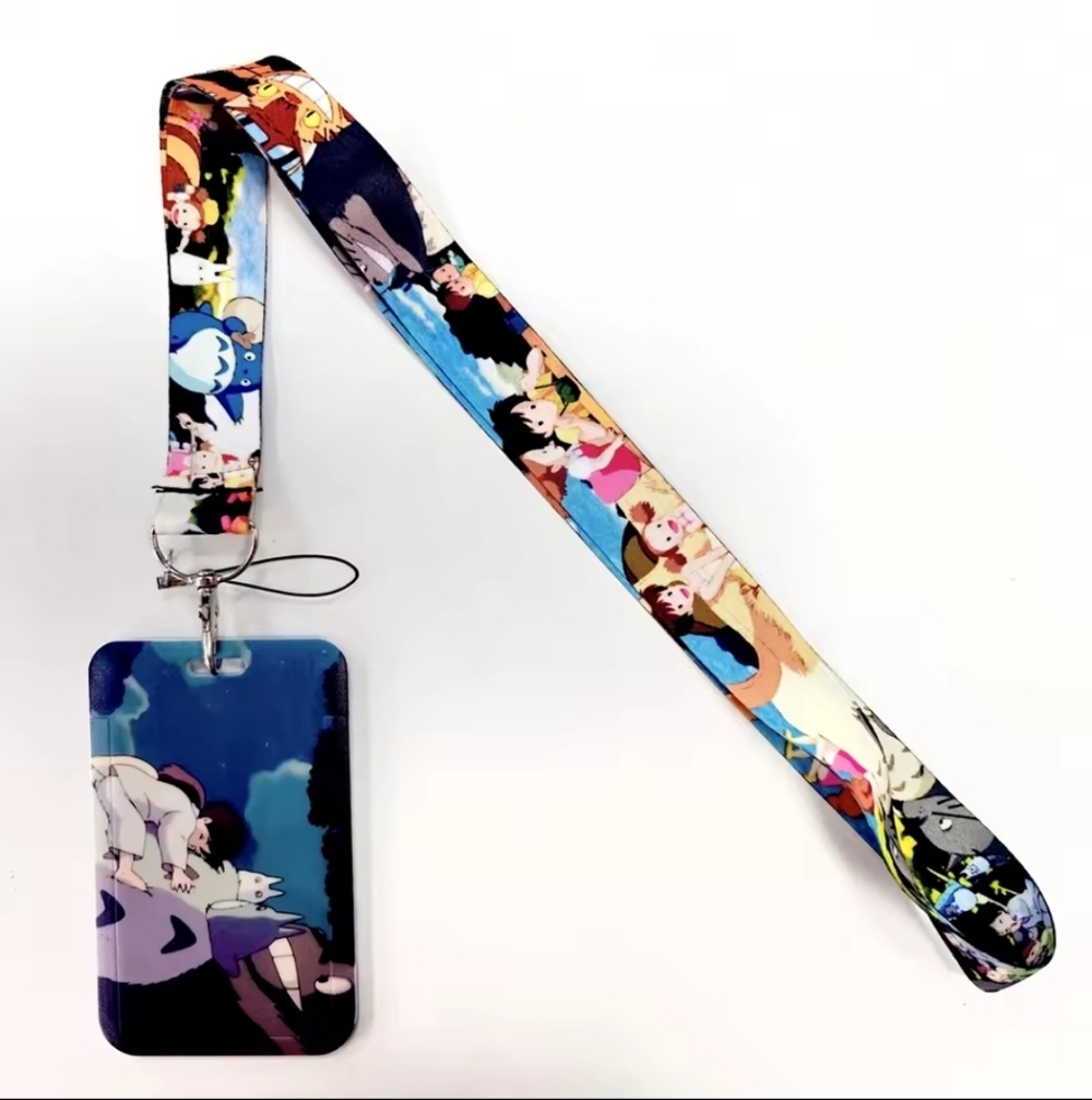 Anime-Themed Phone Lanyard with Card Holder Tortoro Studio Ghibli
